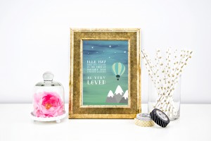 Hot Air Balloon Nursery Art Print